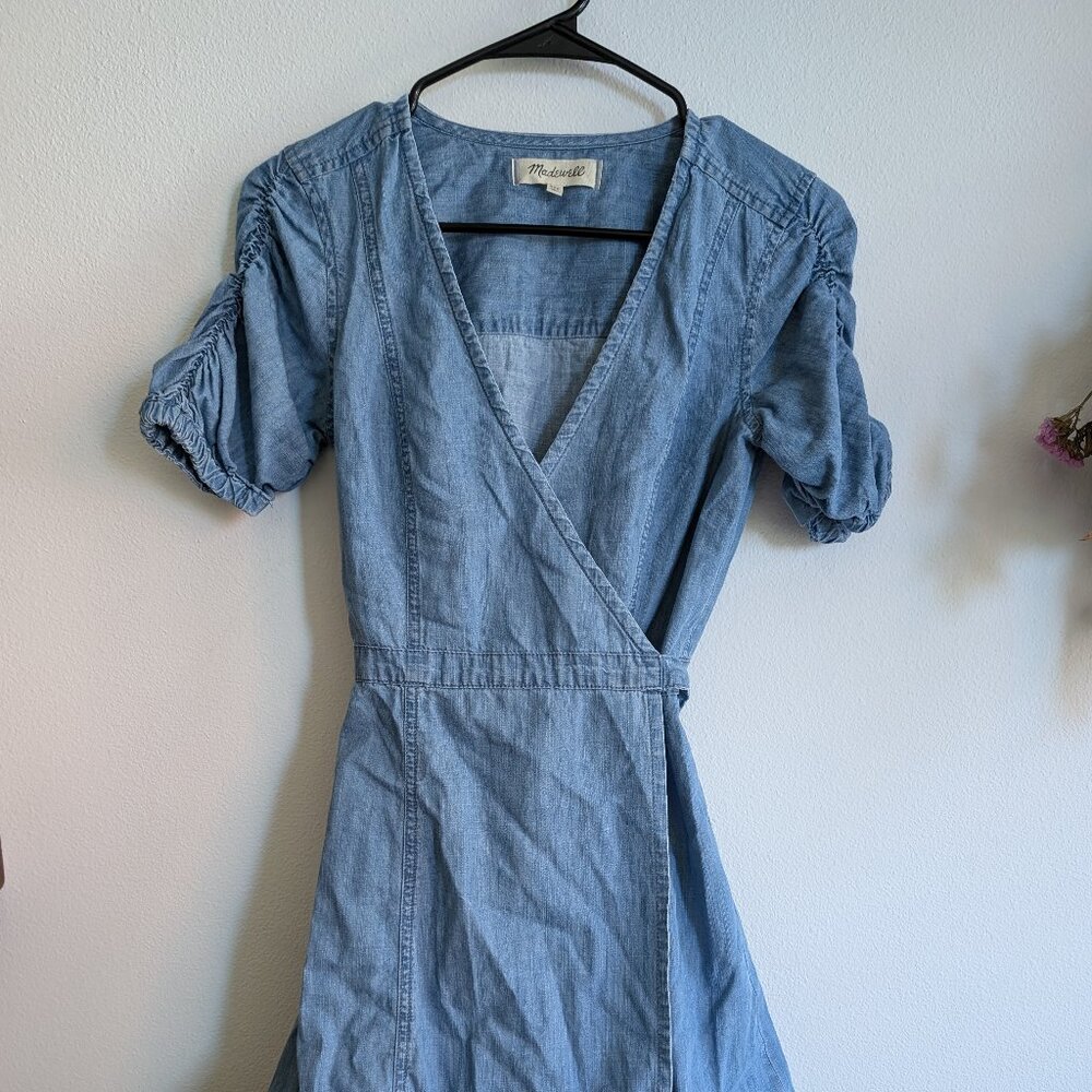 Madewell denim wrap dress (XXS)